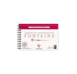 Fontaine album spiralé 12F 12x18cm 300g grain fin
