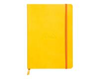 Rhodiarama carnet souple A5 160 pages dot papier ivoire 90g fermeture élastique - Jonquille