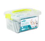 DARWI lufttrocknende Modelliermasse, Box mit 7 Blöcken 500g, für Schulen und Kindergärten, Classic (weiß) - Weiß
