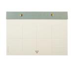 Flying Spirit Green bloc planner à rivets 24x17cm 60 feuillets imprimés détachables. - Vert de gris