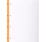 Bloc agrafé côté Side A4 80 feuilles lignées 80 g. - Orange