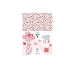 CARTON DECOR, Pak van 40 vellen 160g/m2 in formaat 25x35cm - Liefde - Veelkleurig