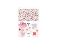 CARTON DÉCOR, Paquet de 40 feuilles 160g/m2 au format 25x35cm - Amour - Multicolore