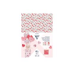 CARTON DECOR, Pak van 40 vellen 160g/m2 in formaat 25x35cm - Liefde - Veelkleurig