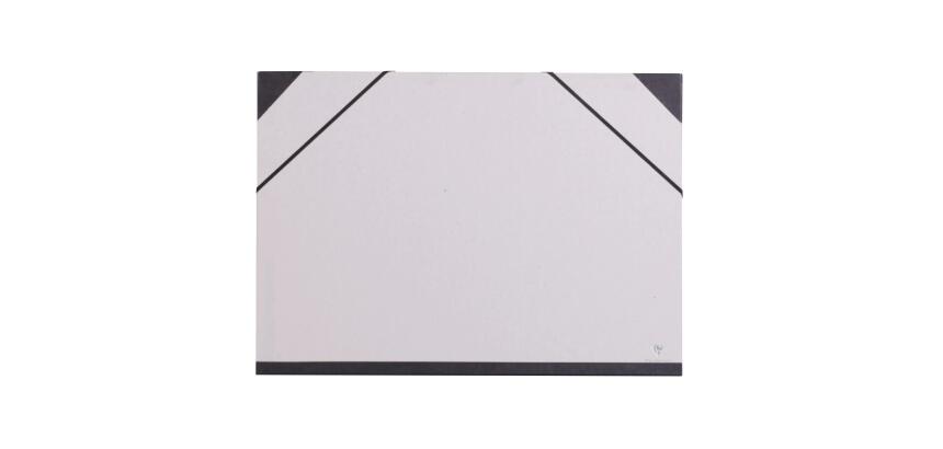 Zeichenmappe Karton, Gummizugverschluss, 37x52 cm für B3+ - Grau