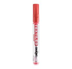 DARWI TEX GLITTER, Textilmarker Glitter, Spitze 2mm, Inhalt 6ml, Zinnoberrot - Zinnober