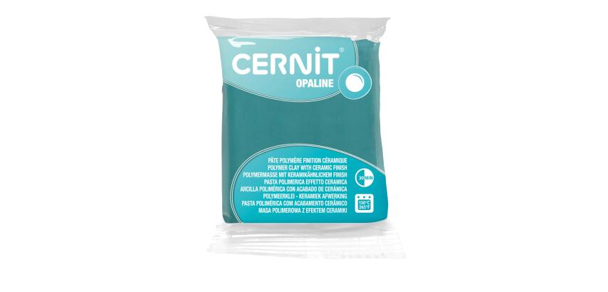 CERNIT - A Bar of Opaline Polymer Clay - Baking Modelling Clay - Celadon Green Colour - 56 g Block - CE0880056637C