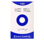 Estuche Exacompta de 100 fichas Exacompta de cartulina Bristol - liso sin taladro 125x200mm - Blanco