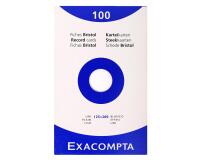 Estuche Exacompta de 100 fichas Exacompta de cartulina Bristol - liso sin taladro 125x200mm - Blanco
