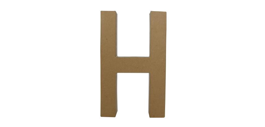 Lettre H fantaisie - Kraft