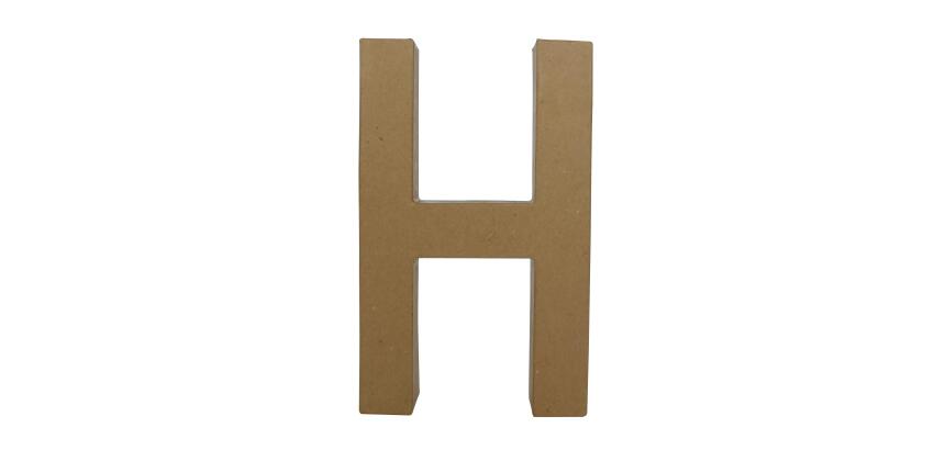 Lettre H fantaisie - Kraft