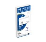 Extraweiße Briefumschläge haftklebend, DIN lang 110x220mm, 90g, Packung mit 25 Stück - Weiß