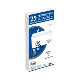 Paquet de 25 Enveloppes Blanches DL-110x220mm - Auto-Adhésives - 80g/m2 - Blanc