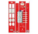 Pack 2TR+bolduc,5x0,35m,pap.aff,rge/bleu - Rouge