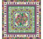 SQUARE 100% silk - 45x45cm Life in flowers - White