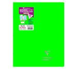 Cahier piqué Koverbook Neon 24x32cm 96 pages grands carreaux couverture polypropylène opaque - Assortis