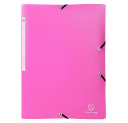 Sammelmappe PP A4, 3 Klappen und Gummizugverschluss, 24x32cm für DIN A4, PP OPAK