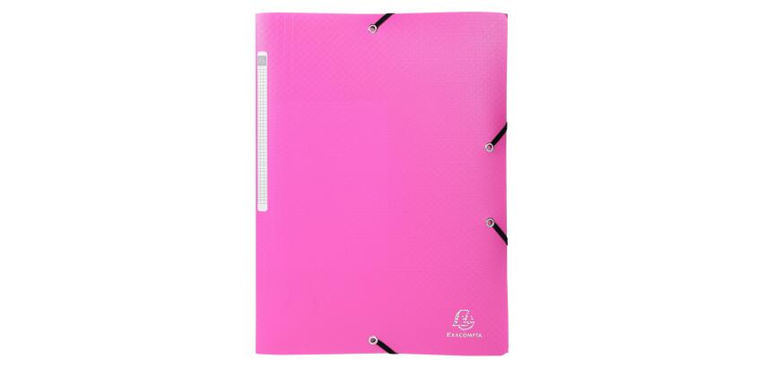 3 Flap Folders with Elastic Straps Opak Polypropylene A4.