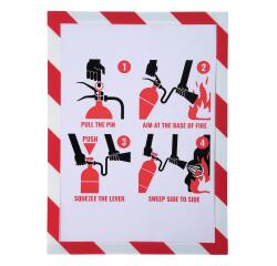 Magnetische Security lijst A4 - Wit/rood