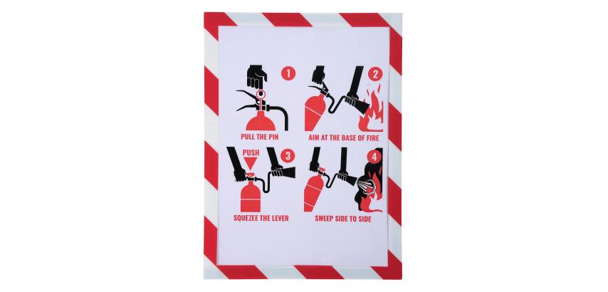 Magnetische Security lijst A4 - Wit/rood