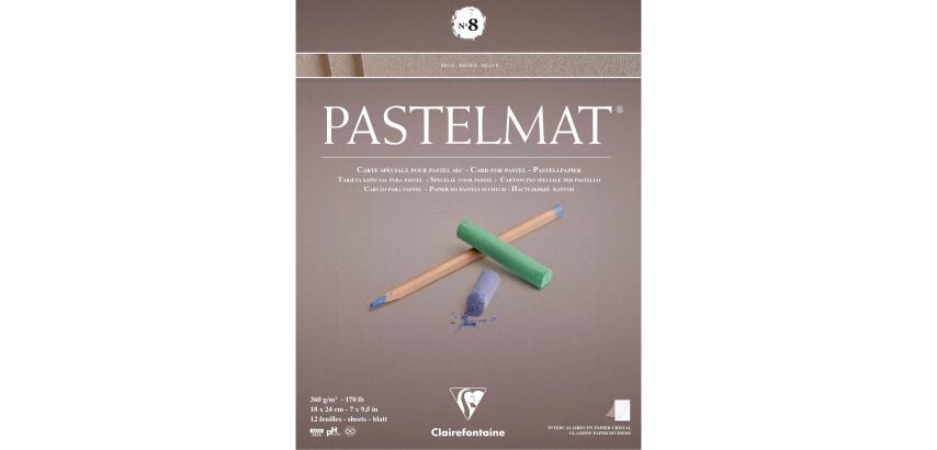 Pastelmat bloc collé 12F 18x24cm 360g n°8