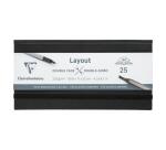 Layout double-face carnet ouverture à plat 25F 11x22cm 220g - Noir