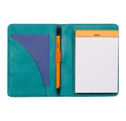 Rhodiarama livret porte-bloc N°12 pour bloc ou carnet format B7 - Paon