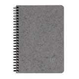 Carnet reliure intégrale à pochettes Age Bag A5 120 pages détachables ligné - Gris