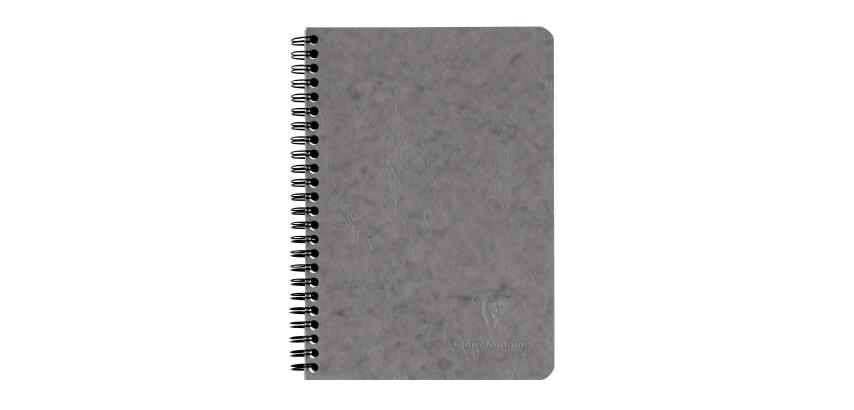 Carnet reliure intégrale à pochettes Age Bag A5 120 pages détachables ligné - Gris