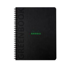 Cahier à spirale GREENPAD, A5+, quadrillé, noir