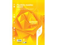 Feuillets mobiles dessin scolaire sous film 7000 A4 80 pages perforées uni 120g
