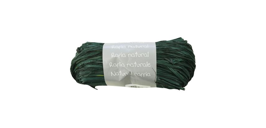 Geschenkband aus natürlichem Bast 50g - Tannengrün