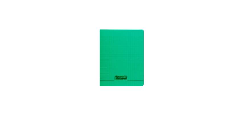 Cahier piqué 8000 POLYPRO 17x22 cm 140 pages grands carreaux 90 g - Vert