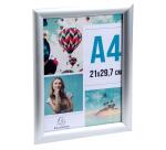 Cornice portafoto con profilo in alluminio A4 - Argento