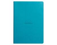 Rhodiarama piqûre textile A5 64p dot papier ivoire 90g - Turquoise