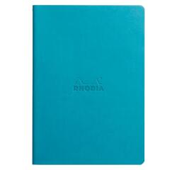 Rhodiarama genaaid schrift A5 32 blad gestippeld ivoorkleurig papier 90g - Turquoise