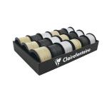 Plat.18 rollos 10mx10mm Glit.or/arg/noir - Assortiment