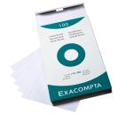 Exacompta Pack 100 Record Card 12.5x20cm Lined White - White