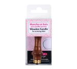 Manche en bois teinté sur broche