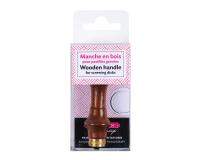 Manche en bois teinté sur broche - Marron