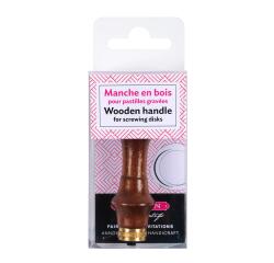Manche en bois teinté sur broche