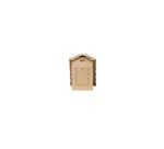 Kleines Pappmaché, braun, Haus 11cm - Kraft