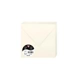 BLANC NATUREL, Paquet de 20 enveloppes Pollen 165x165mm 120g/m2 - Blanc naturel