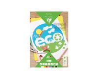 PAPIER COULEUR RECYCLÉ, Bloc de 30 feuilles 120g/m2 au format 21x29,7cm - Assortiment