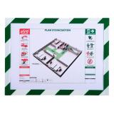 Cornice magnetica di sicurezza A4 - Bianco/verde
