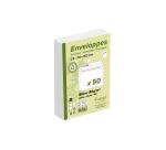 Weiße Briefumschläge Forever haftklebend C6 114x162mm, 80g, 100% recycelt, Packung mit 50 Stück - Weiß
