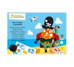 Boîte créative, Pâte à modeler et gommettes, Pirates - Bleu