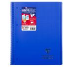Cahier reliure intégrale enveloppante Koverbook A4+ 160 pages petits carreaux détachables perforé 4 trous couverture polypropylène transparent - Assortis
