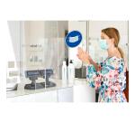 Panneau PP adhésif antidérapant Masque obligatoire 20 cm - Bleu