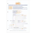 Bloc de cours CORNELL encollé grand côté A4 200 pages perforées 4 trous Cornell grands carreaux - Bleu pétrole